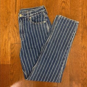 American eagle mom jeans striped